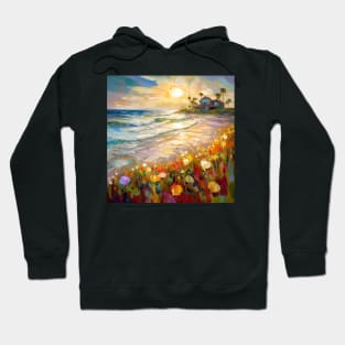 Floral dunes and the beach house 2 Hoodie